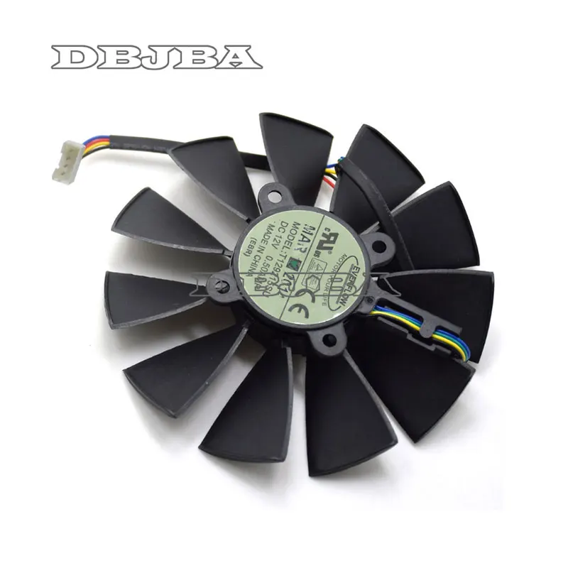 Вентилятор для видеокарты ASUS GTX780 780TI R9280 290 280X 290X 95 мм 4 контакта 5