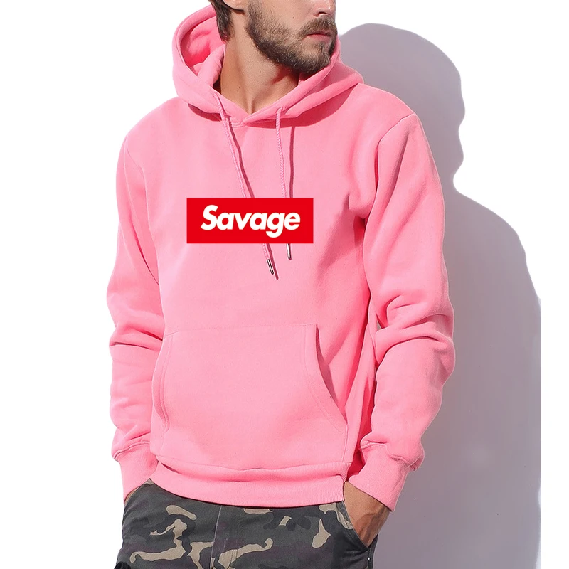 Все хлопковые 2018 Новые мужские толстовки Savage Parody No Heart X Mode Slaughter Gang ATL с длинными