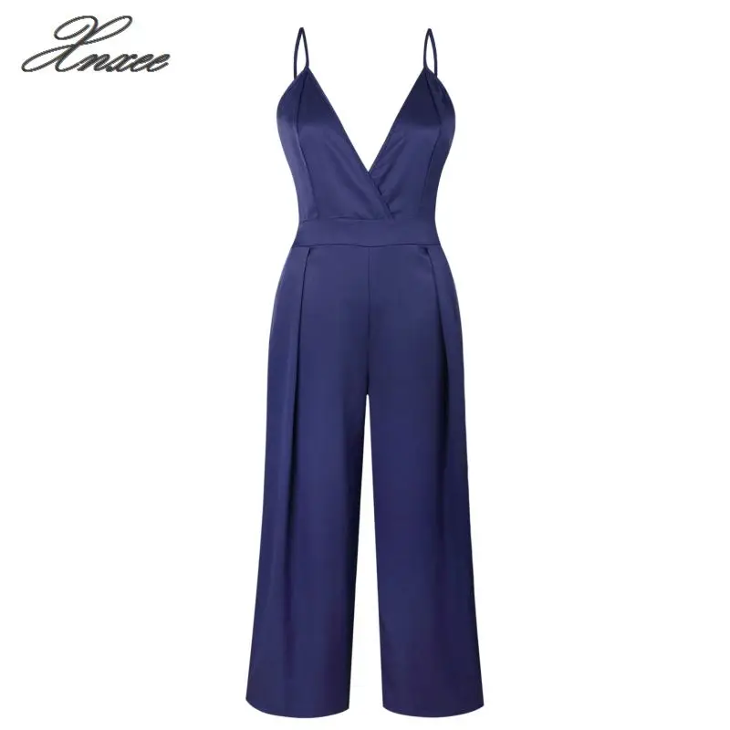 Женский комбинезон с треугольным вырезом и бантом | Женская одежда