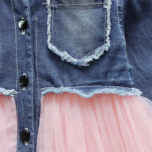 Платье для девочек милое летнее платье с коротким/длинным рукавом маленьких