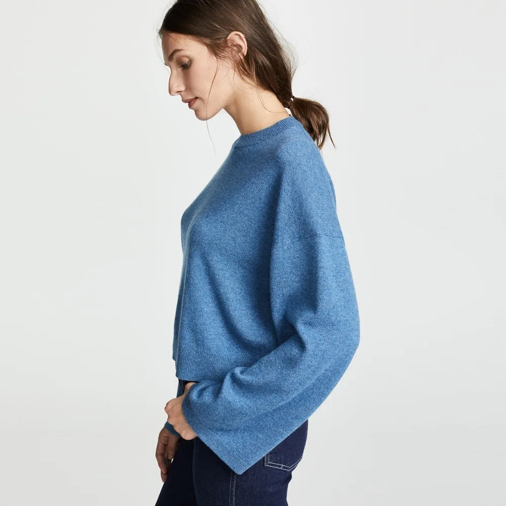 HYH HAOYIHUI Fashion Simplicity Wild Joker Pure Color Easy Round Collar Long Sleeves Sweater | Женская одежда
