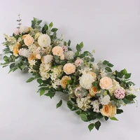 50100cm custom wedding flower wall arrangement supplies silk peonies artificial flower row decor for wedding iron arch backdrop