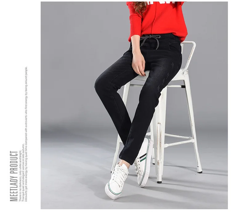 

Skinny Women Winter Warm Jeans Plus Size Thick Velvet Warm Jeans Women High Waist Stretch Jeans Denim Pencil Pants