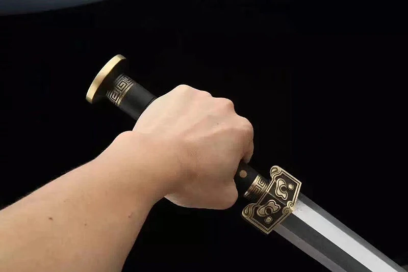 Китайский ручной работы Дамасская сложенная сталь полная Династия Тан Хан