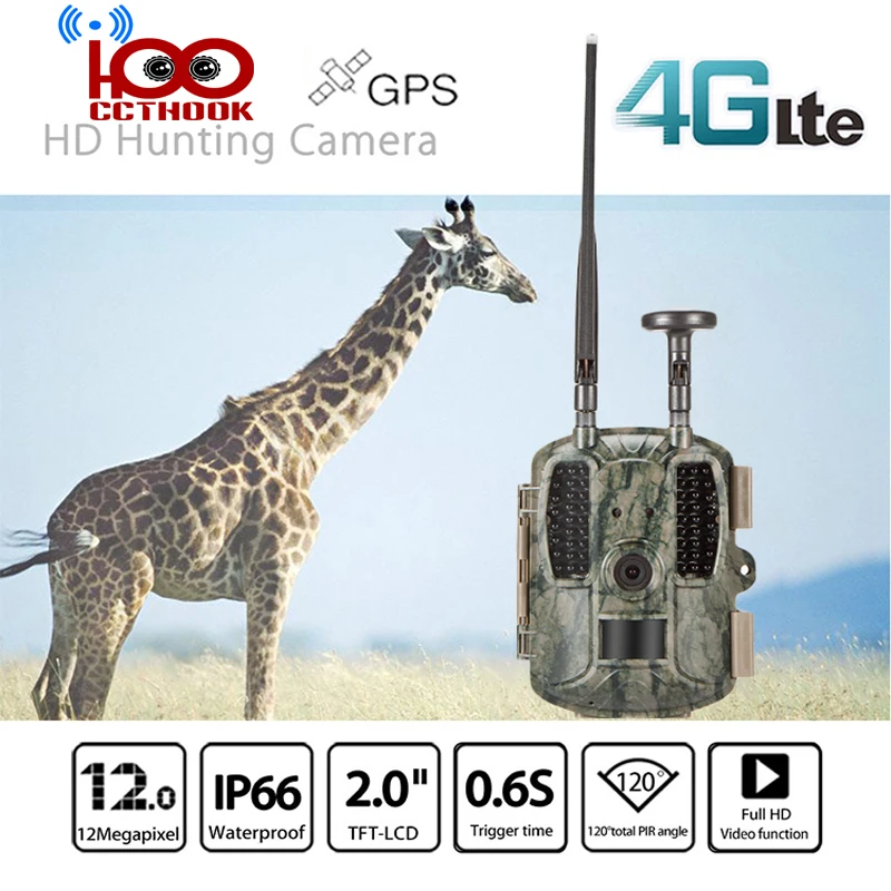 Фотоловушка с GPS 4G отправка оригинальных фотографий 5 Мп и 30 1080P HD видео через SMTP FTP