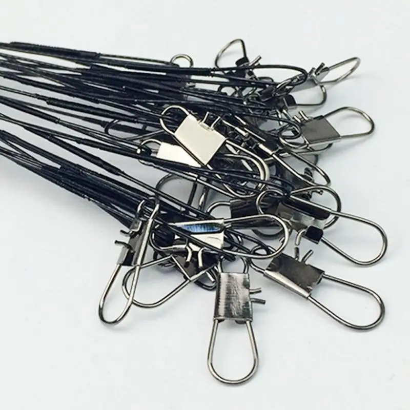 10 шт./лот рыболовная леска поводок приманка анти-укуса стальная проволока