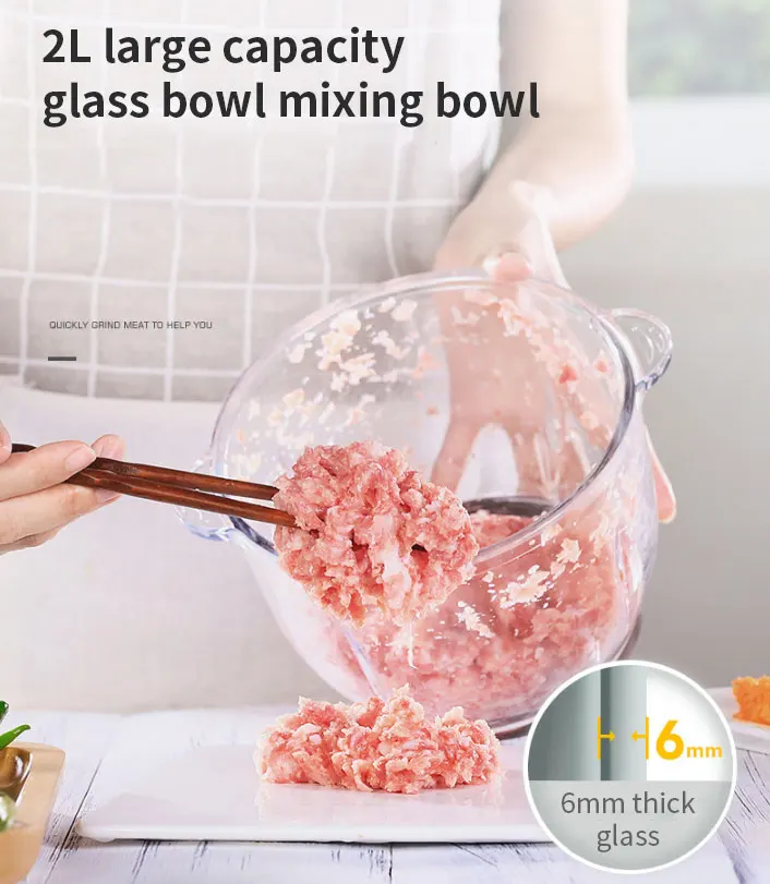 SANSUI JRJ-092 2L Multifunction Automatic Meat Grinder Mini Electric Vegetable Fruit Chopper Household Mincing Machine | Бытовая
