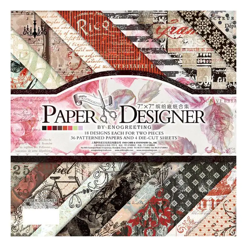 36 листов Ретро стиль ручная работа бумага DIY фотоальбом Новый год День Рождения