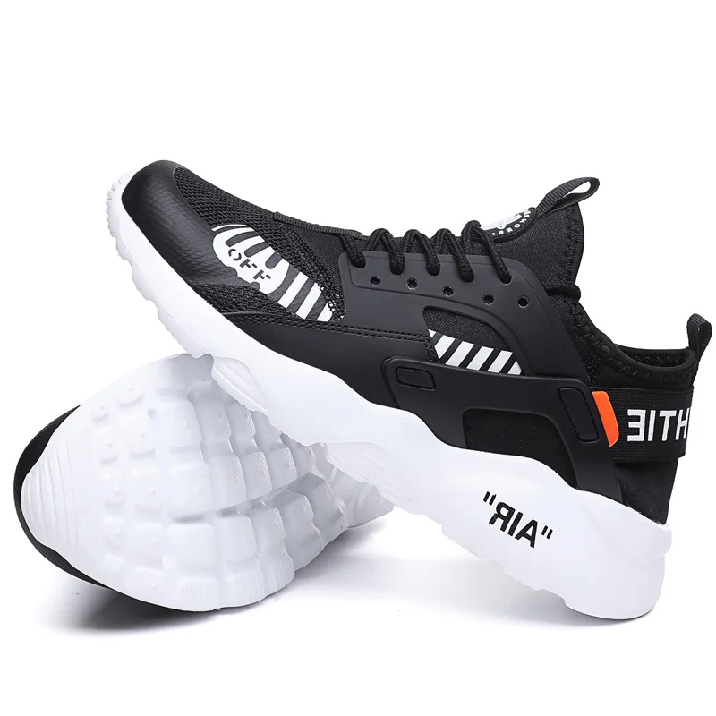 Скидка черный белый дышащий воздух сетка Легкая удобная женская обувь для мужчин