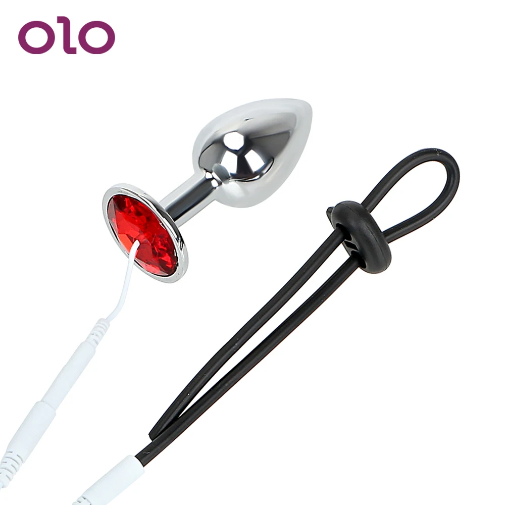Набор электрошоков OLO SM Tool электрическая Анальная пробка и кольцо на член