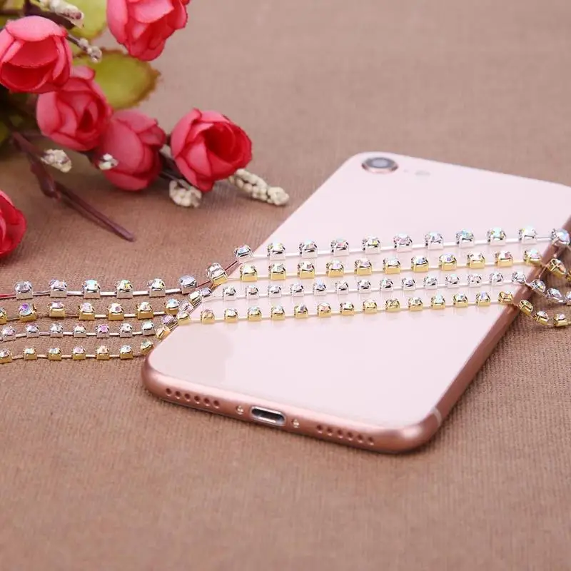 10 ярдов AB Bling горный хрусталь цепи DIY мобильный чехол для телефона Свадебный декор
