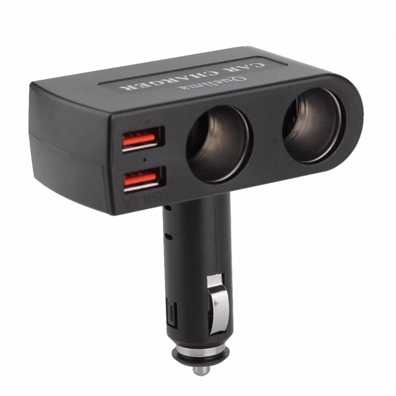 Quelima Qc3.0 двойной Usb Автомобильное зарядное устройство питания Двойные розетки