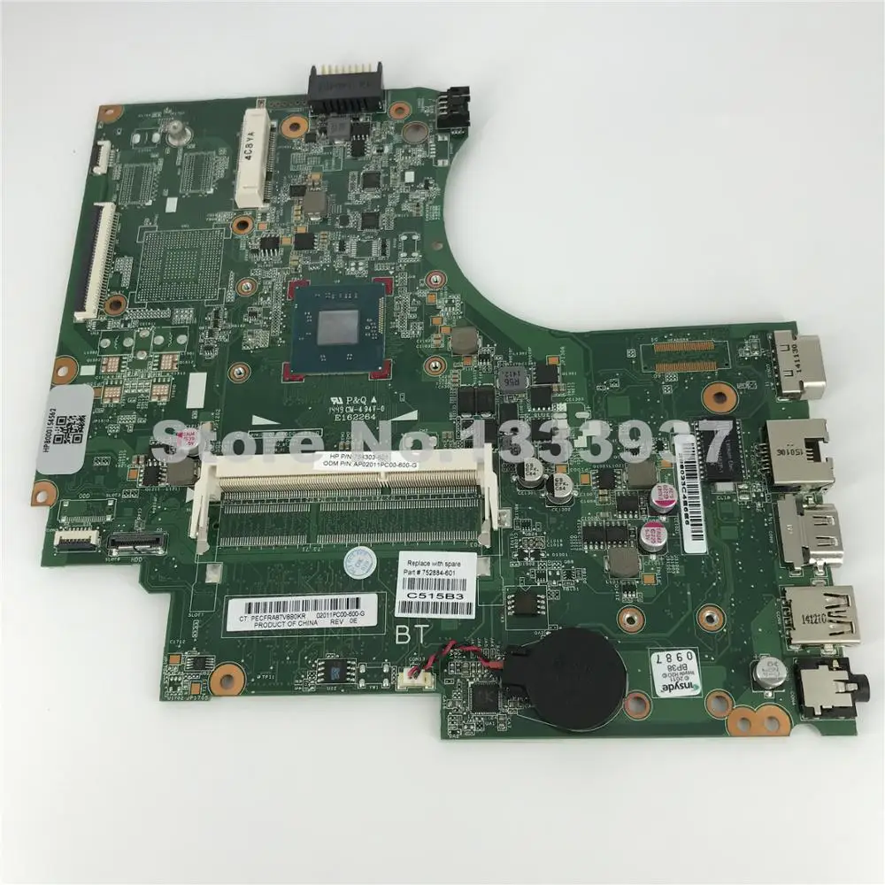Материнская плата 752884 601 754303 для ноутбука HP Pavilion 14 D 240 G2 246 N2820 SR1SG|Материнские
