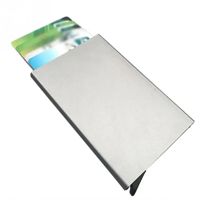 Мужской алюминиевый кошелек с задним карманом держатель для ID карт мини тонкий