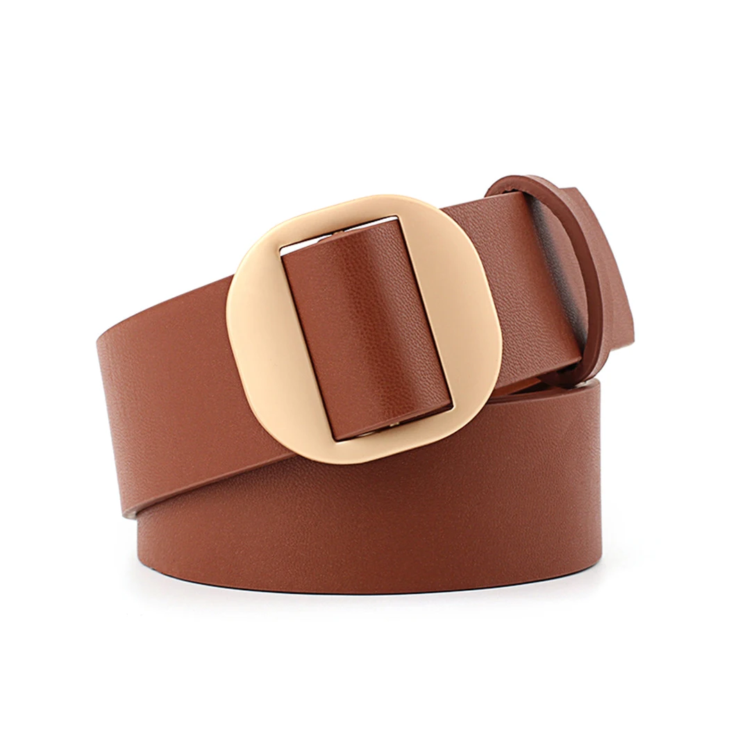 Женские кожаные ремни Модные металлические Circel пряжкой широкий поясной ремень