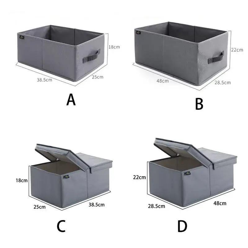 

Washable Folding Oxford Clothes Storage Box Foldable Underwear Quilt Storage Container with Wardrobe Organizer for Home