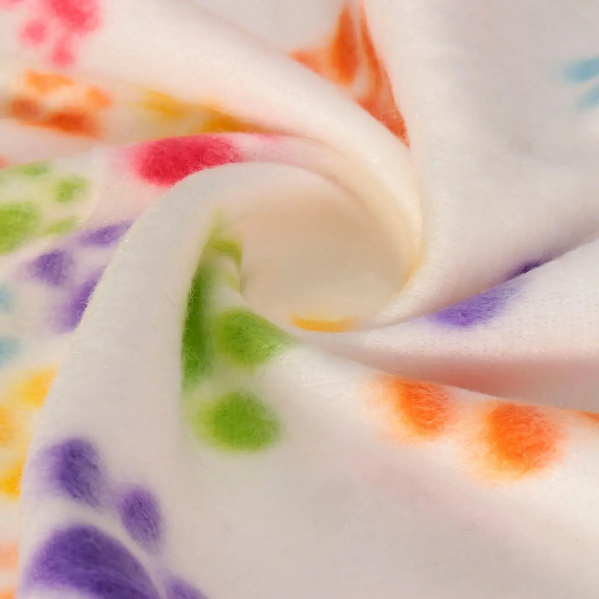 Одеяло для домашних животных Foot Print Pet Blanket из флиса с яркими царапинами, для кошек и собак, размером 60 x 70 см, белого цвета.