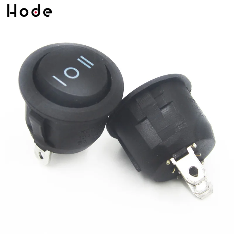 AC 250V/6A 125V/10A 3 Pin мини круглый включения-выключения кулисный переключатель Диаметр