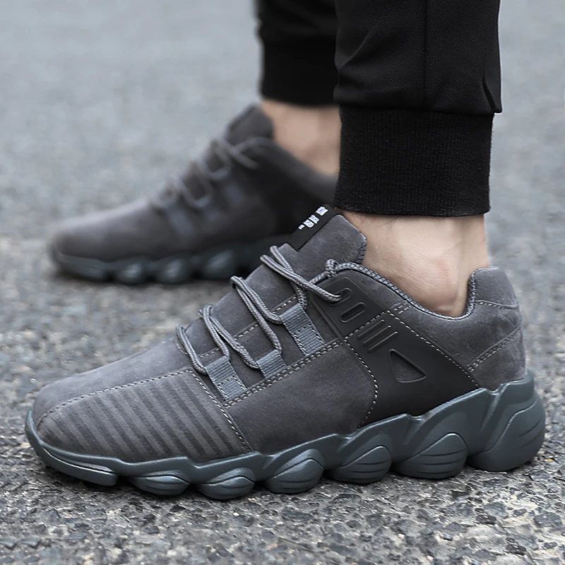 

Hot Men Spring Casual Shoes Fashion Comfortable Stretch Sneaker Soft Suede Autumn Models Male Footwear Sneakers Adult Plus Size