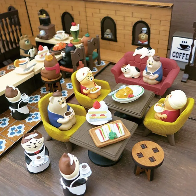 Миниатюрный милый продавец хлеба выпечки кофе магазин украшения Shoot Prop Смола