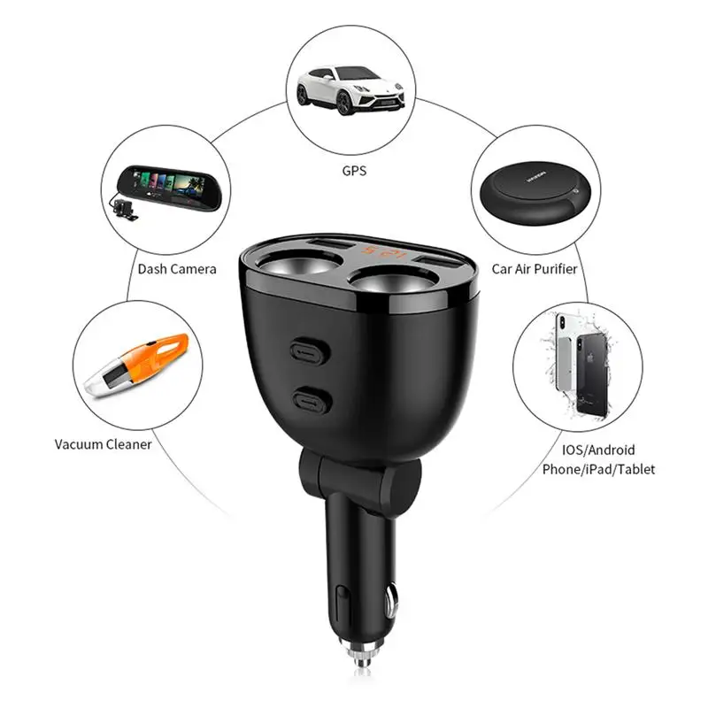 1 шт. 12В 24В 3.6A 2 USB порта автомобильное зарядное устройство двойной разветвитель