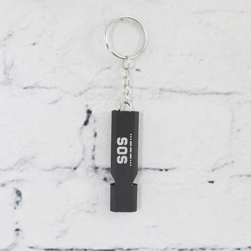 1 шт на открытом воздухе Портативный брелок свисток фонарик Нержавеющая сталь