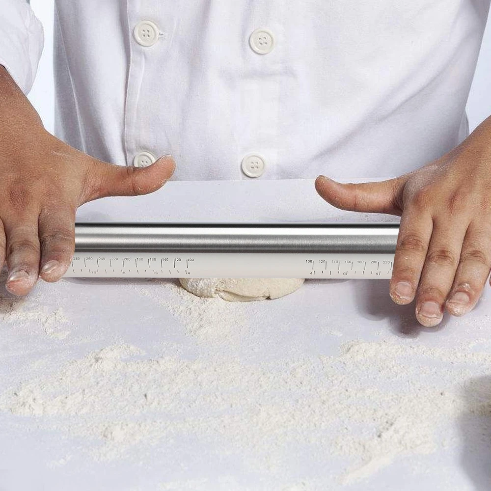 Large Heavy Duty Rolling Pin Made by Stainless Steel 17 inch with Adjustable Discs Kitchen Tools | Дом и сад