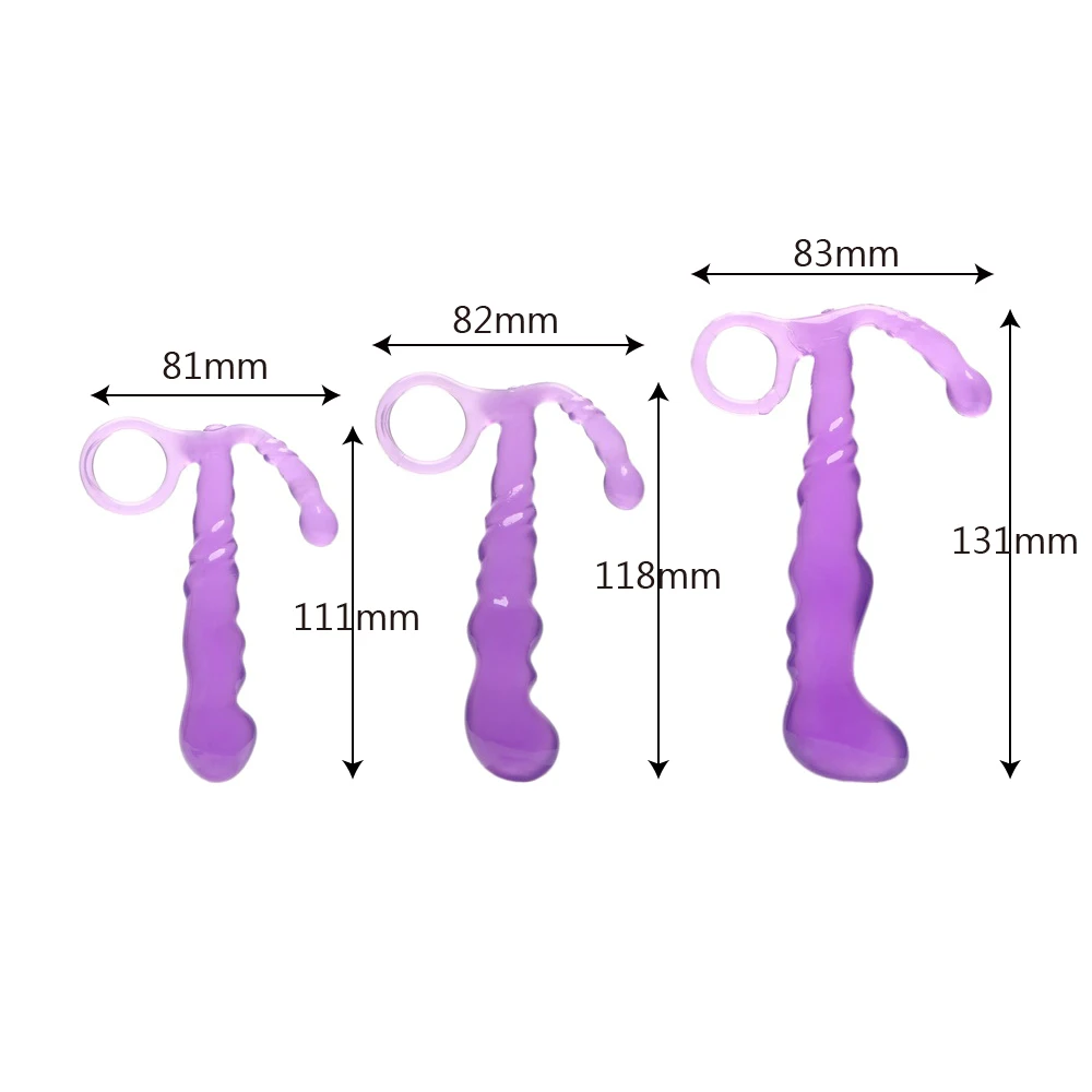 OLO Разноцветные Хрустальные Драгоценности Анальная пробка с вытяжным кольцом S/M/L
