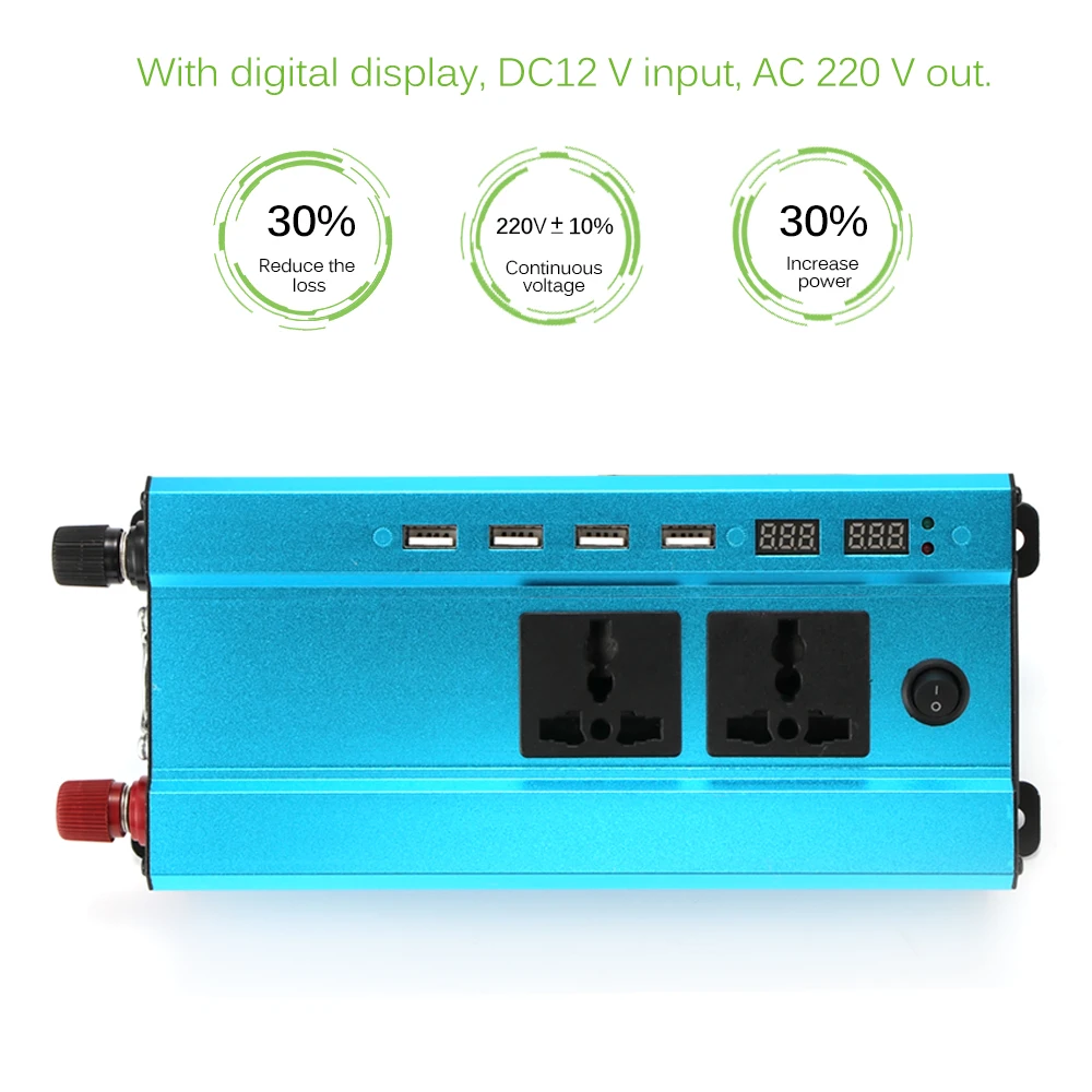 Автомобильный инвертор напряжения зарядное устройство DC 12 В/24 В в AC 220 конвертер