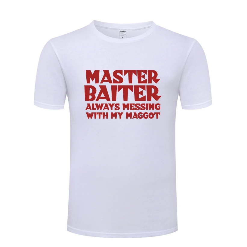 Забавная Мужская футболка Master Baiter с надписью Always Messing with My Maggot новинка 2018