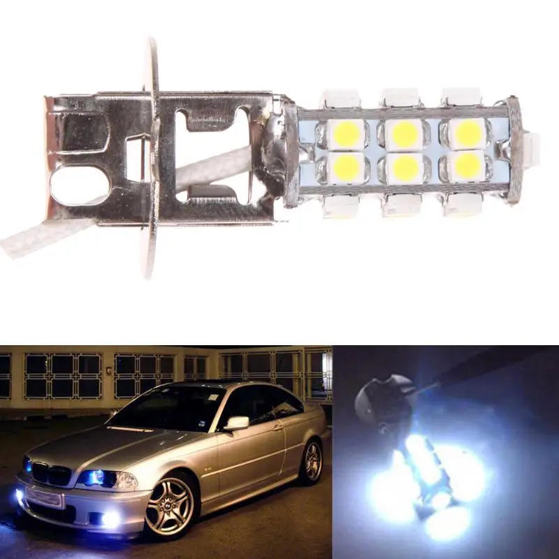 2 шт./компл. 12V H3 26 3w SMD светодиодный холодный белый автомобильный противотуманный