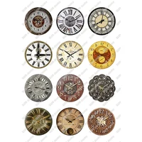 Круглые карманные часы в стиле ретро, со стеклянным кабошоном, 10/12/25 мм, 24 шт./лот, для самостоятельного изготовления ювелирных изделий, T126