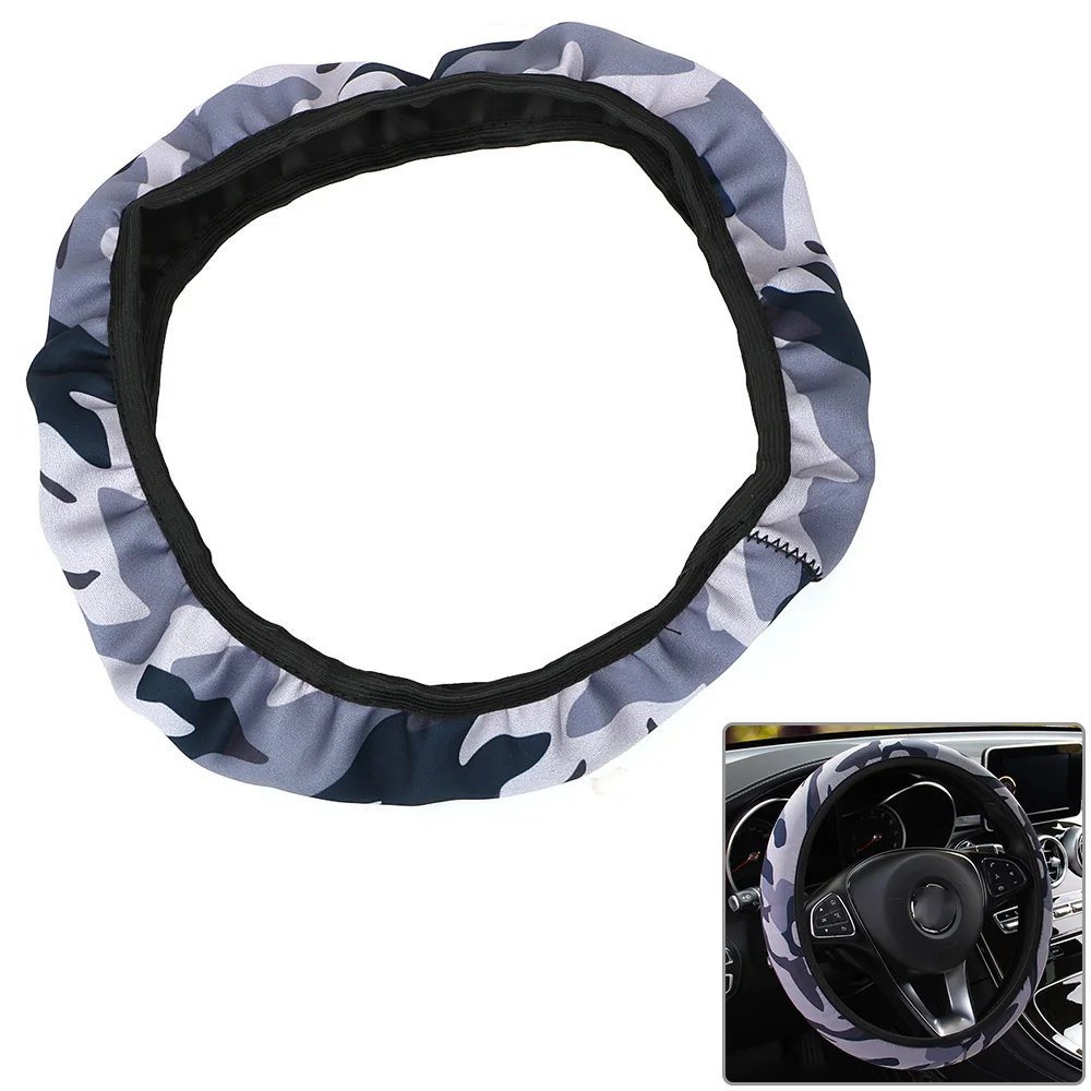 Anti-slip SBR Lycra Steering Cover Car Styling Fit For Most Cars Camouflage DIY Steering-wheel Interior Accessories | Автомобили и