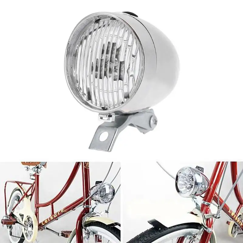 Retro Vintage Bicycle 3LED Front Light Headlight Safety Warning Night | Спорт и развлечения