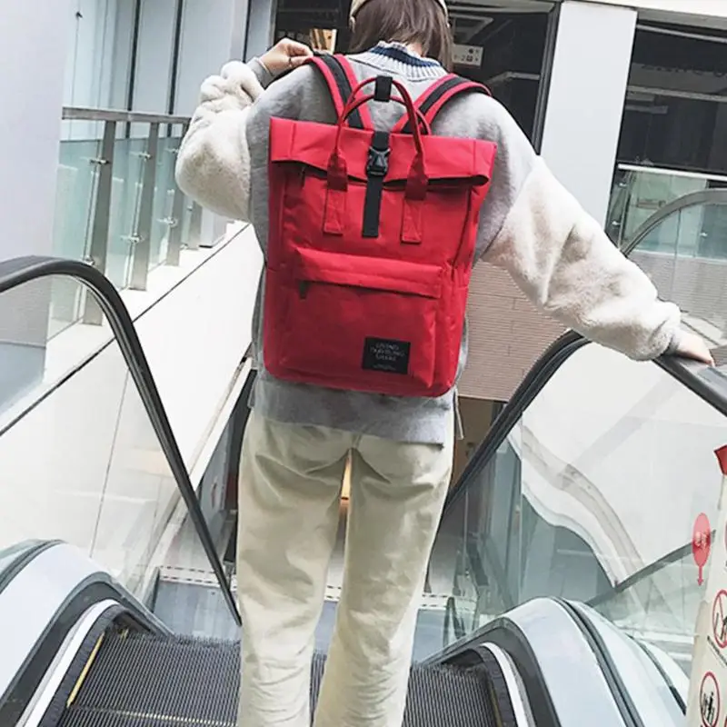 Женский большой холщовый рюкзак в консервативном стиле Mochila Escolar школьный для
