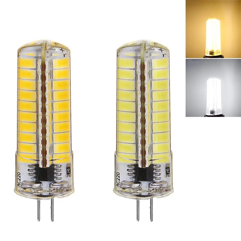 CLAITE AC110V/220 V G4 6W теплый белый чистый 5730 SMD 80LED силиконовая диммируемая Светодиодная