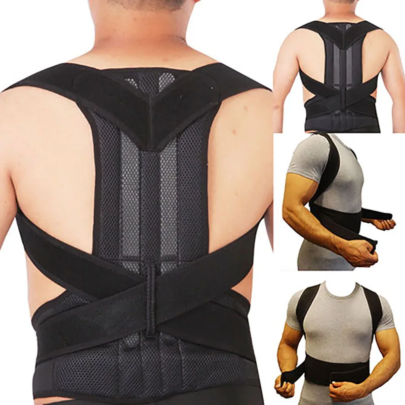 Новый Регулируемый Корректор осанки поддержка спины пояс плюс Wild Shoulder мужской