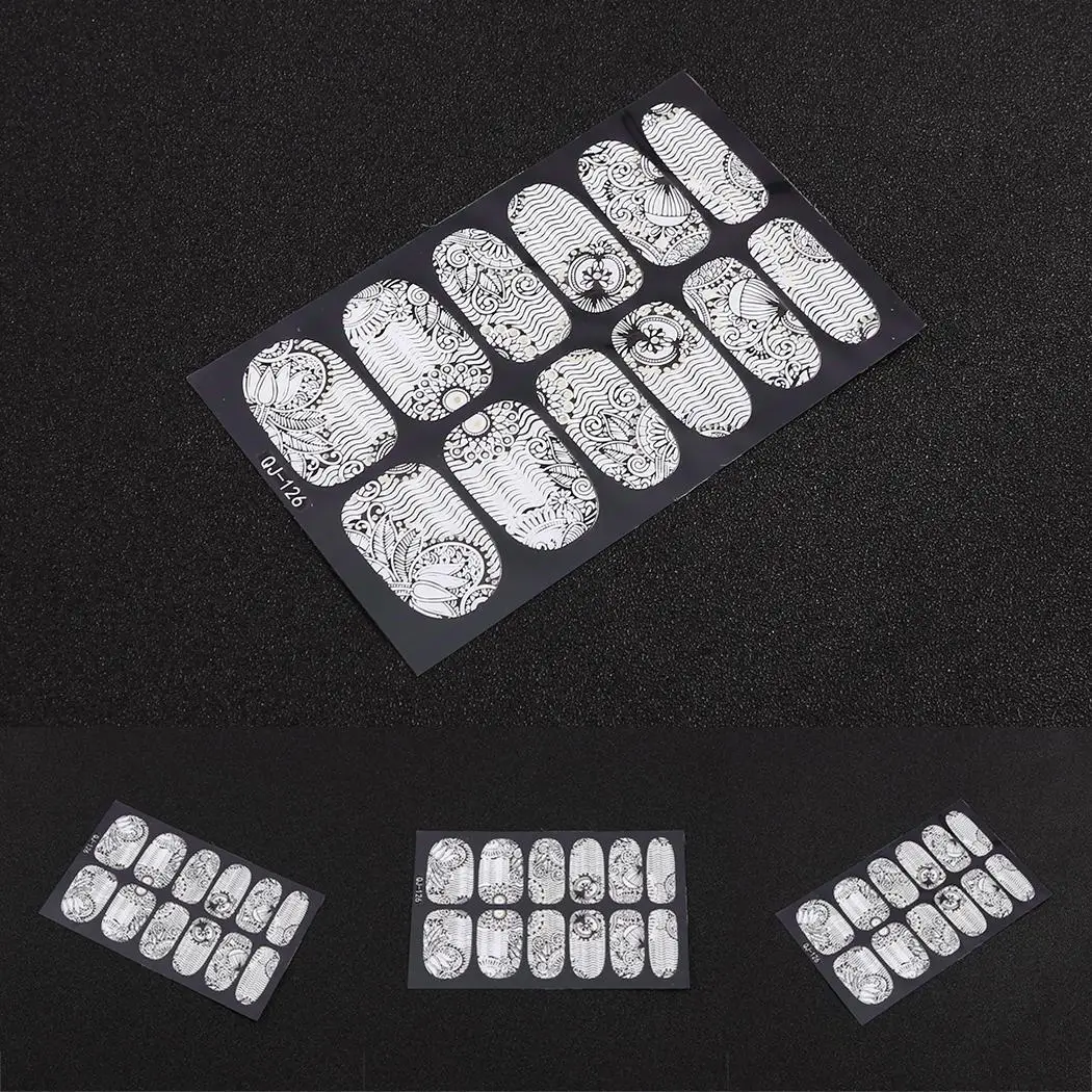 Мода цветок наклейки для ногтей с узорами Фольга Nail Art как изображение инструмент