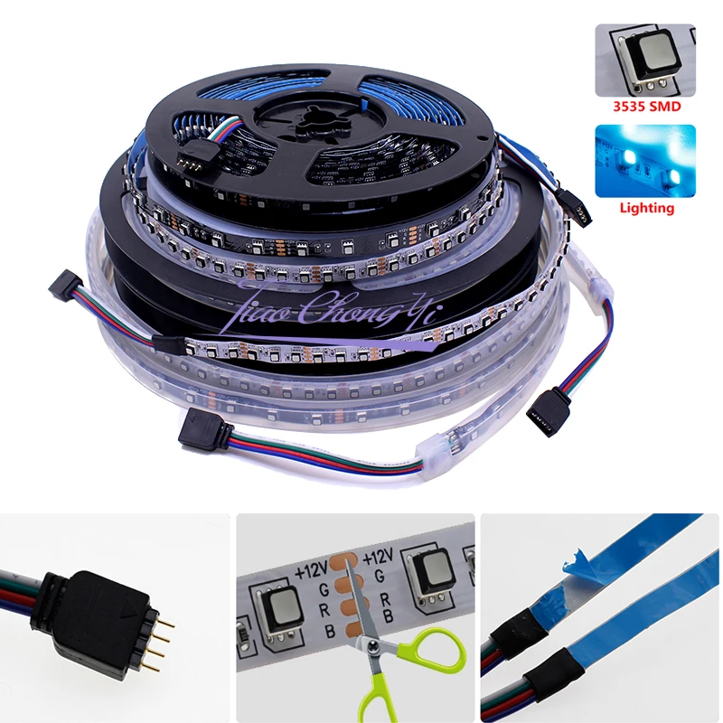 Новая гибкая светодиодная лента 3535 RGB со сменными цветами 12 В постоянного тока