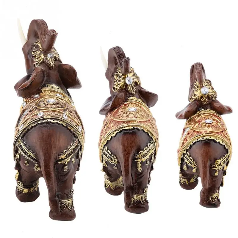 Статуя слона из древесины Лаки Фэн шуй статуя богатства подарок домашний