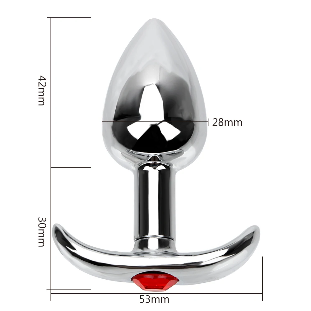 Анальная пробка OLO из нержавеющей стали интимные украшения с кристаллами