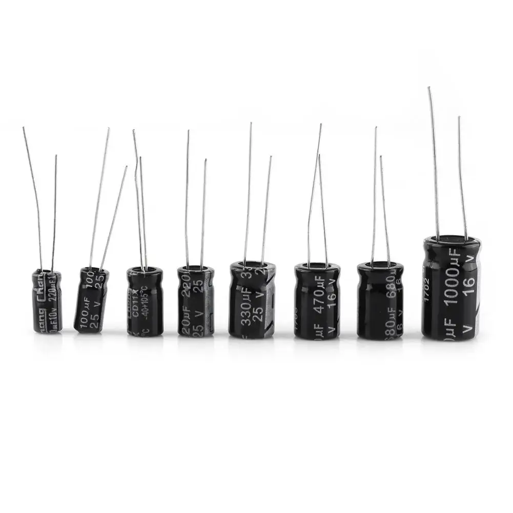 500pcs 10V~50V 24 Values Aluminum Electrolytic Capacitor Assorted Kit 0.1uF to 1000uF|Регуляторы напряж./стабилизаторы|