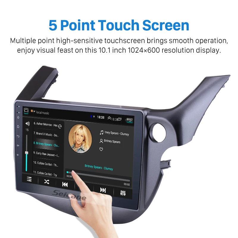 Seicane автомобильный 2Din gps Navi Стерео Android 8 1 HD 10 "для HONDA FIT JAZZ 2007 2013 правый руль