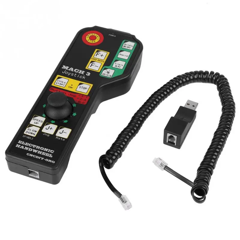 

CNC Engraving Machine Manual Controller USB Connector Integrated Function Keys 6-axle Control Specially Designed For Mach3 tools