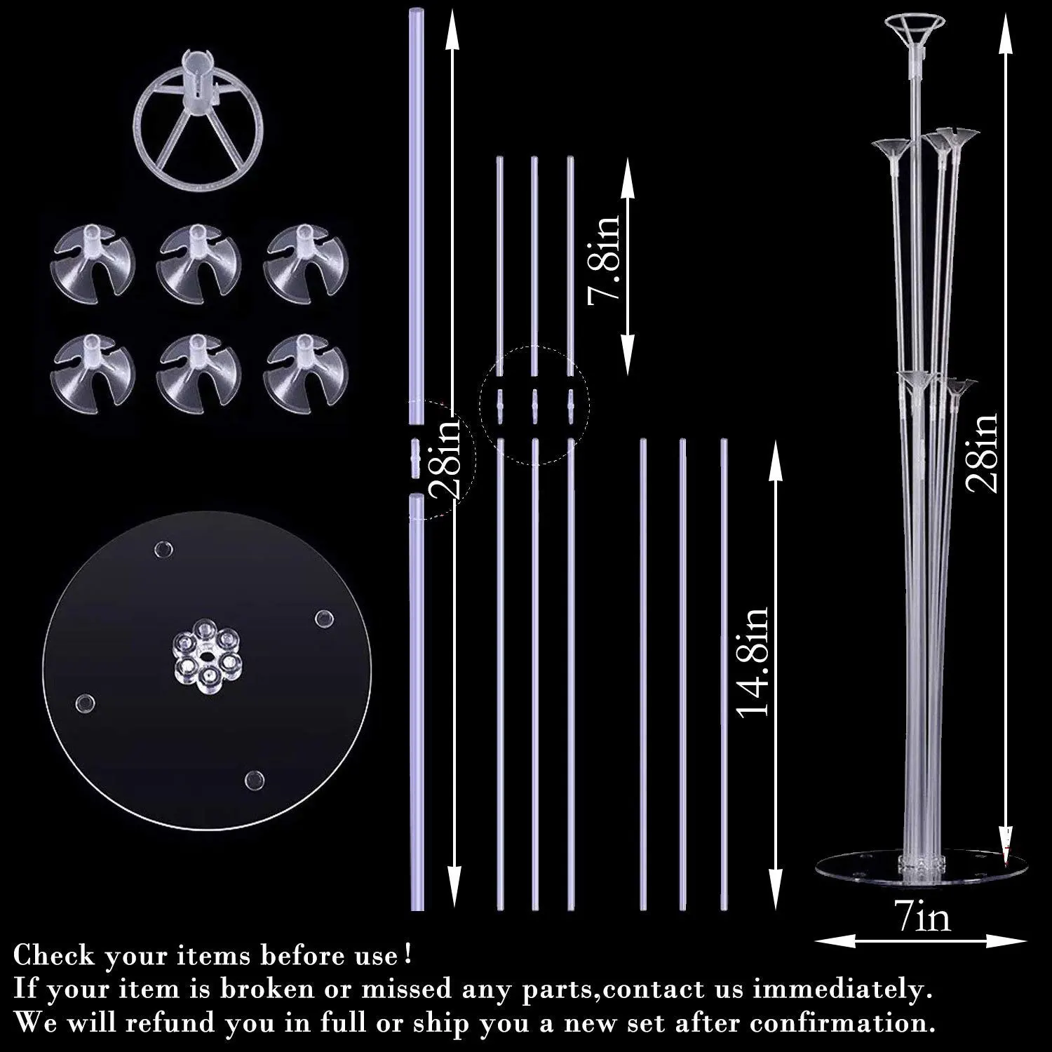 ZLJQ прозрачный воздушный шар колонна подставка наборы с конфетти воздушные шары