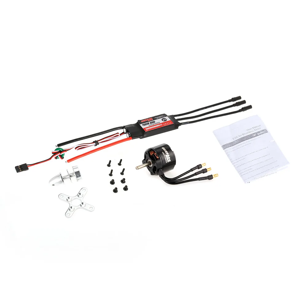 SURPASS HOBBY 2814 1300KV 14 полюсов бесщеточный двигатель и 40A ESC 2 4S для RC самолета с