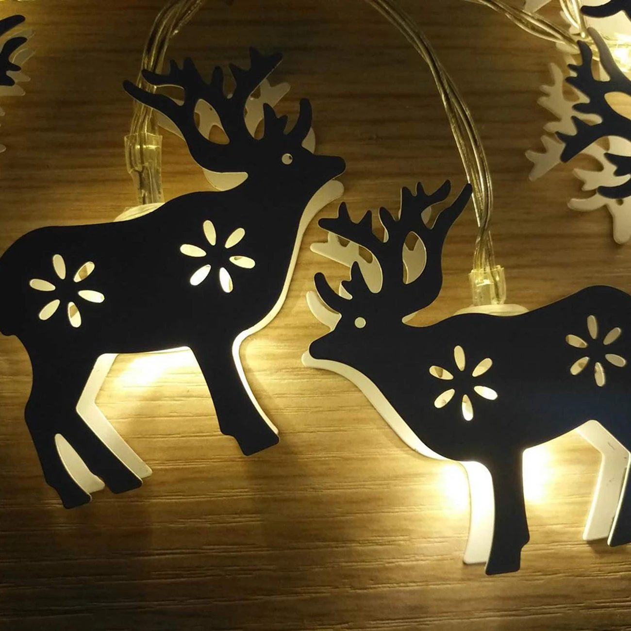 Deer LED Light String 7.2 Feet 20 Metal Battery Operation Fairy Christmas Indoor Outdoor Decoration Wedding Famil | Освещение