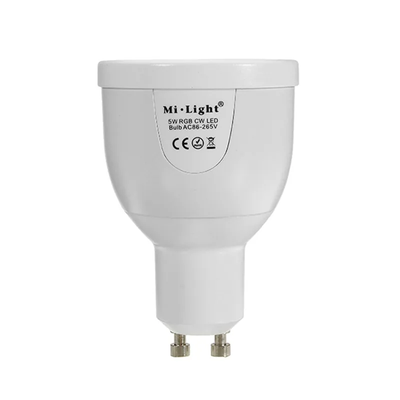 CLAITE GU10 5 Вт с регулируемой яркостью Mi Light RGBW светодиодная умная лампа 2 4G