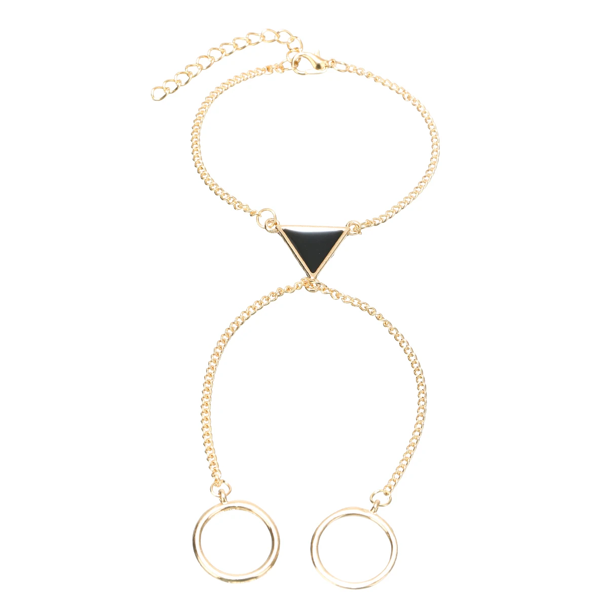 Панк Золотой треугольный браслет цепочка ювелирное изделие для женщин и девушек
