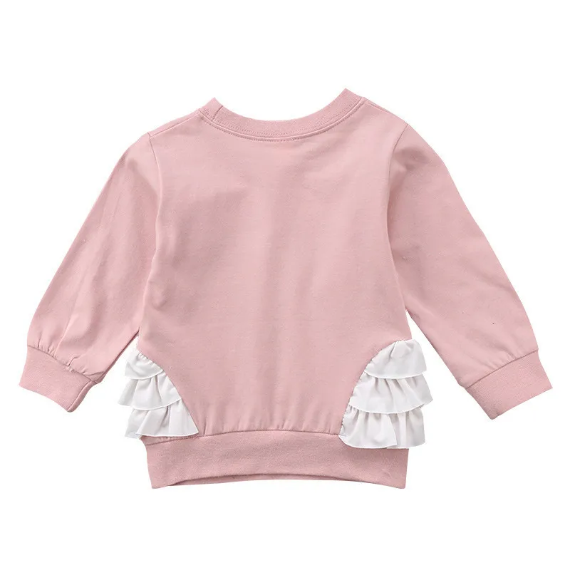 Детская Хлопковая Лоскутная футболка с длинными рукавами и кружевом лебедя для